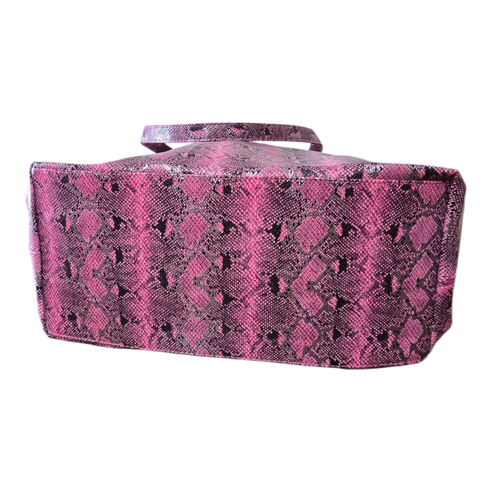 Saks Fifth Avenue Pink Snakeskin Print ToteSaks Fifth Avenue Pink Snakeskin Tote - Picture 3 of 5